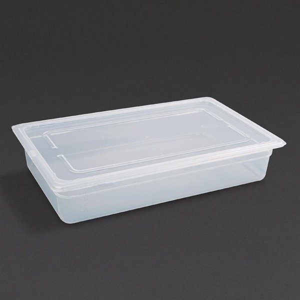 GN bak polypropyleen met deksel 1/1 -13L | 2 stuks | 530x325x100(h)mm