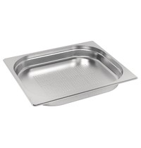 Vogue GN-Bak | RVS | 1/2 GN | Hoogte 40mm | Geperforeerd | 325x265x40(h)mm