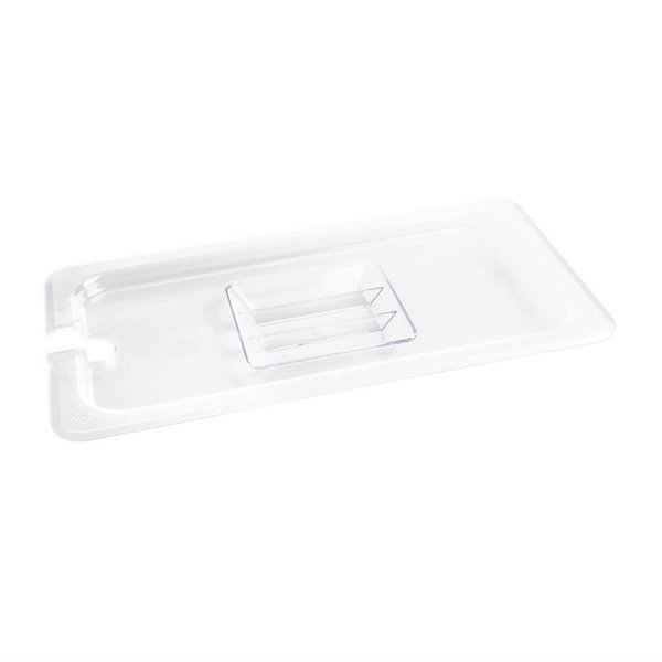 GN deksel polycarbonaat met lepel uitsparing 1/3 | 325x176mm