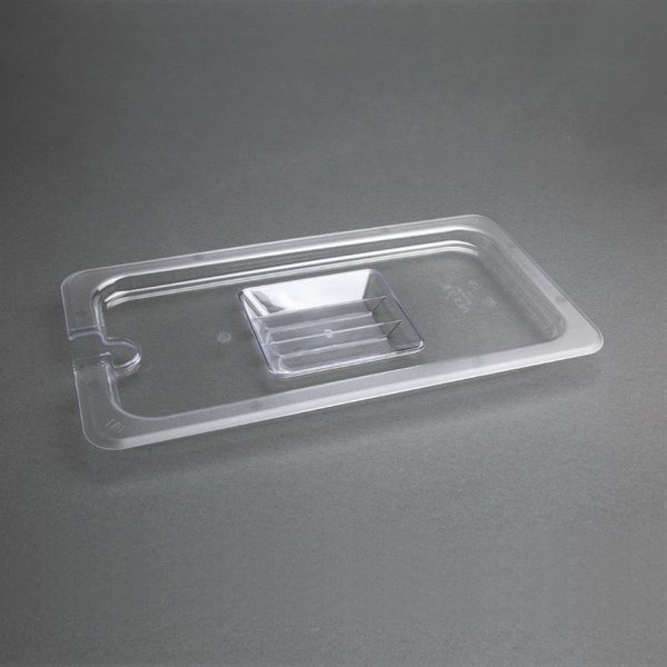 GN deksel polycarbonaat met lepel uitsparing 1/3 | 325x176mm