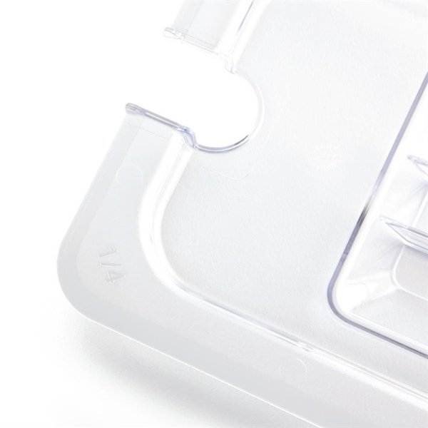 GN deksel polycarbonaat met lepeluitsparing 1/4 | 265x162mm