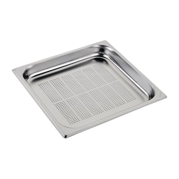 GN bak RVS geperforeerd  2/3 - 1,35L | 354x325x20(h)mm