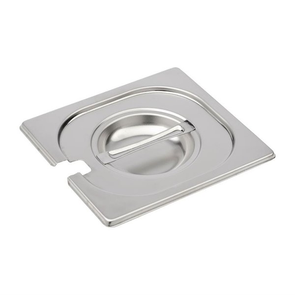 GN deksel RVS met lepel uitsparing 1/6 | 176(b)x162(d)cm