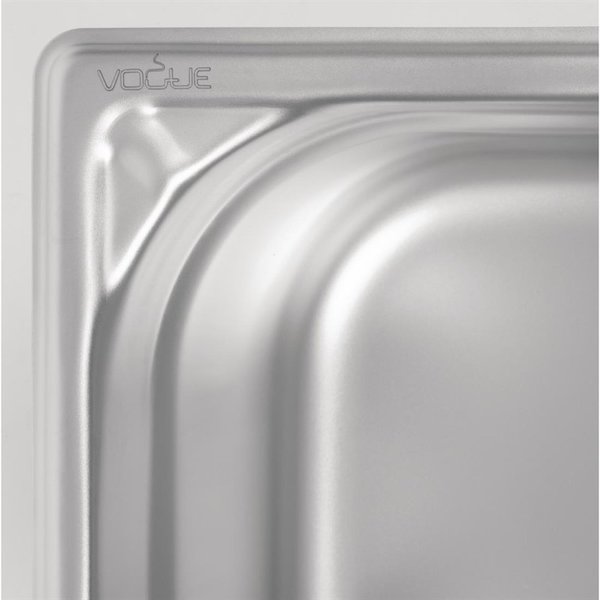 GN-Bak | RVS | 1/6 GN | Hoogte 100mm | 176x162x100(h)mm