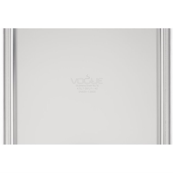 GN-Bak | HEAVY DUTY | RVS | 1/1 GN | Hoogte 40mm | 530x325x40(h)mm