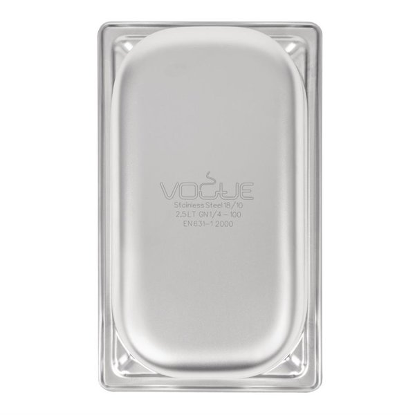 GN bak RVS 1/4 - 2,5L | 162x265x100(h)mm