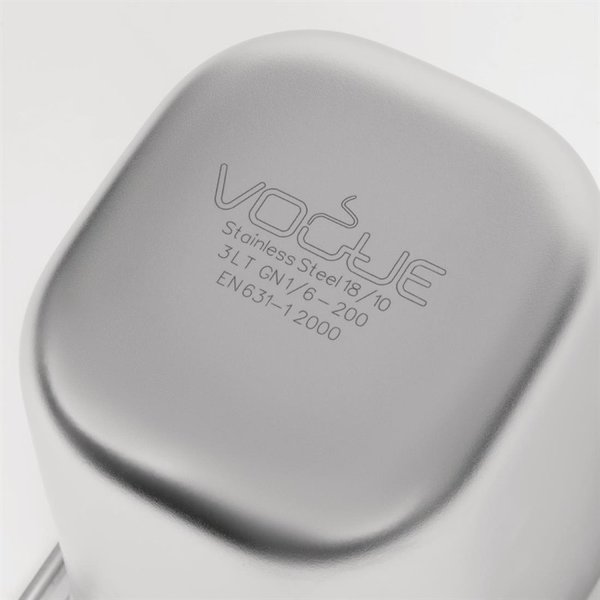 GN bak RVS 1/6 - 3L | 162x176x200(h)mm