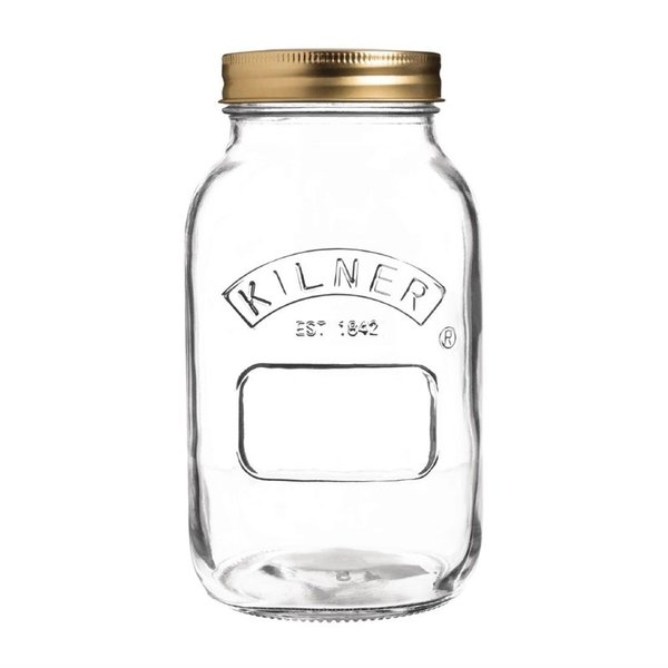 Weckpot glas met schroefdeksel 1L |  9,3(Ø)x17,8(h)cm