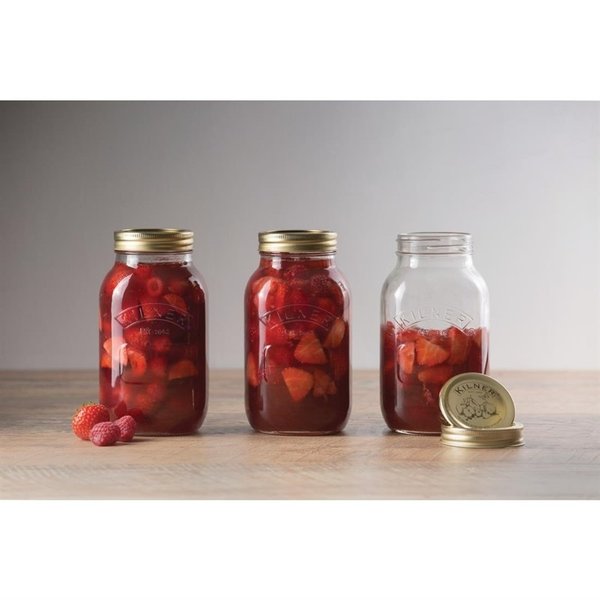 Weckpot glas met schroefdeksel 1L |  9,3(Ø)x17,8(h)cm