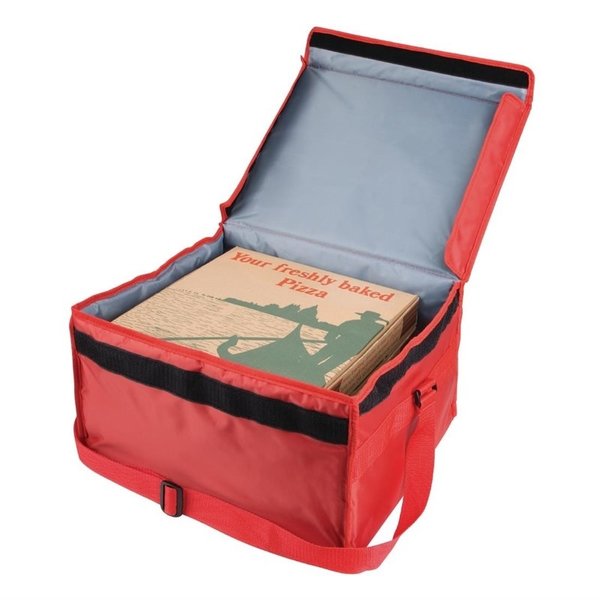 Pizza tas geïsoleerd nylon rood | Zonder binnen tas | 350x250x420(h)mm