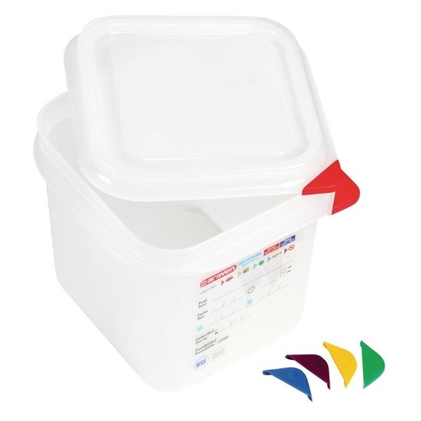 Voedselbak met deksel 1/6 GN - 2,6L | 4 stuks | 176x162x150(h)mm