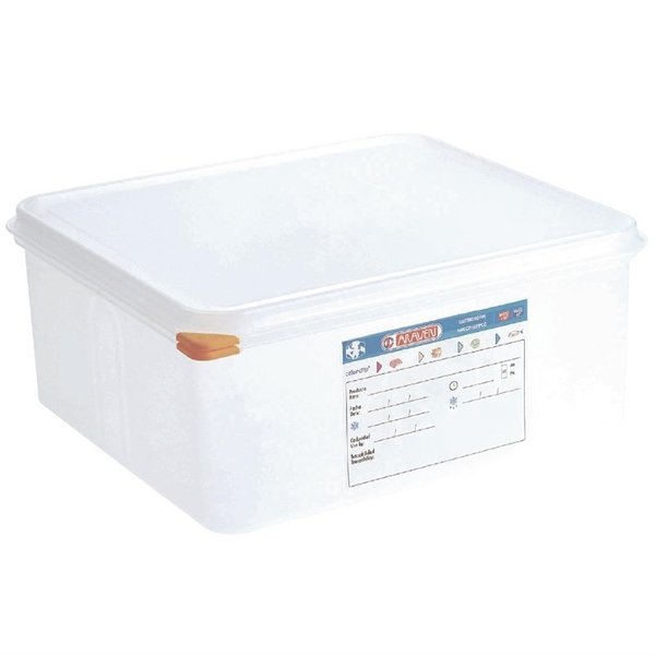 Voedseldoos met deksel 13,5L | 2/3 GN | 4 stuks | 354x325x150(h)mm