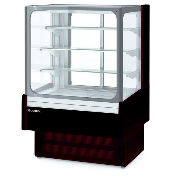 Koelvitrine | 360L | Zwart/Grijs | +2°C/+8°C | 4 Schappen | 950x730x1379(h)mm