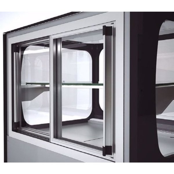 Koelvitrine | 360L | Zwart/Grijs | +2°C/+8°C | 4 Schappen | 950x730x1379(h)mm