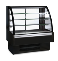 Coreco Koelvitrine | 370L | Zwart | +2°C/+8°C | 4 Schappen | 1300x730x1379(h)mm