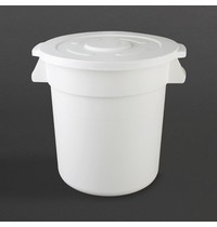 Vogue Voorraadcontainer polypropyleen wit 38L | 39,8(Ø)x43,4(h)cm