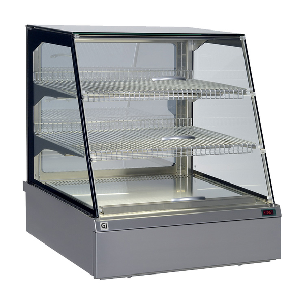 Drop-In Koelvitrine | RVS/Zwart | +2°C/+6°C | 3 Niveaus | Zelfbediening | 746x717x845(h)mm