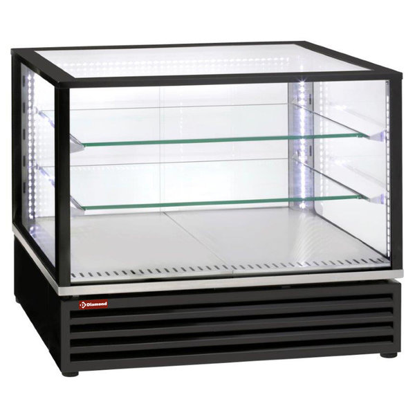 Koelvitrine | 170L | 2x 1/1 GN | Zwart | +2°C/+10°C | 3 Schappen | 785x650x735(h)mm