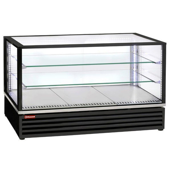 Koelvitrine | 270L | 3x 1/1 GN | Zwart | +2°C/+10°C | 3 Schappen | 1185x650x735(h)mm