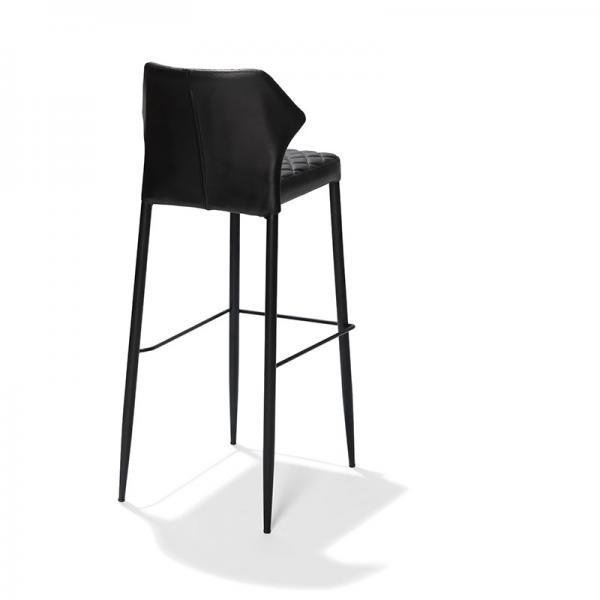 Barkruk Louis | Brandvertragend | Zwart | Kunstleer | Stapelbaar | 500x470x1050(h)mm