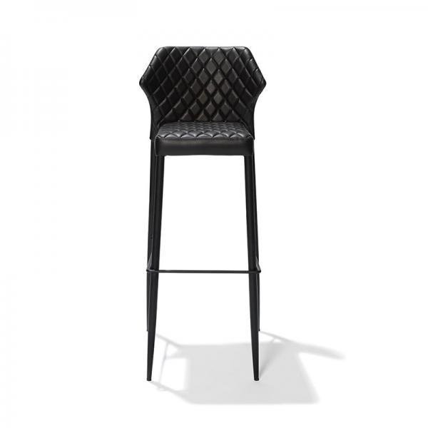 Barkruk Louis | Brandvertragend | Zwart | Kunstleer | Stapelbaar | 500x470x1050(h)mm