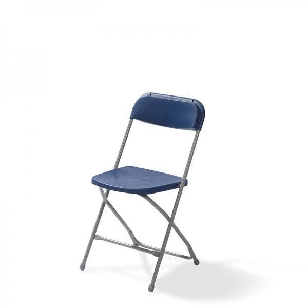 Klapstoel Budget | Blauw/Grijs | Stapelbaar | 430x450x800(h)mm