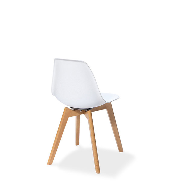Stoel Keeve | Wit | Hout/Kunststof | Stapelbaar | 470x530x830(h)mm