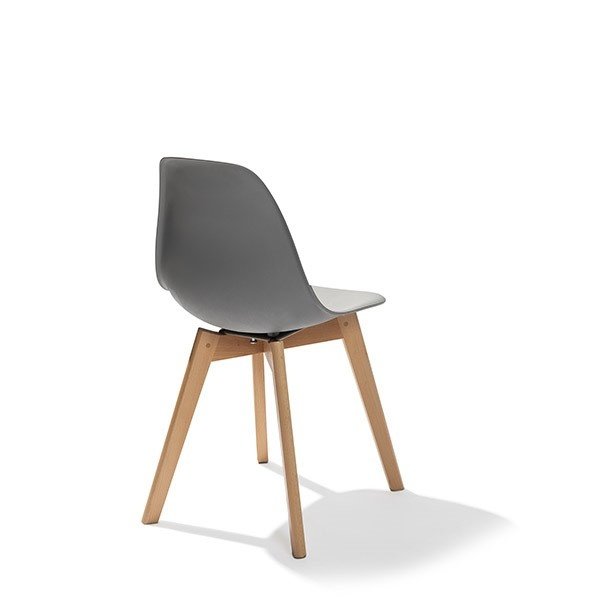 Stoel Keeve | Grijs | Hout/Kunststof | Stapelbaar | 470x530x830(h)mm