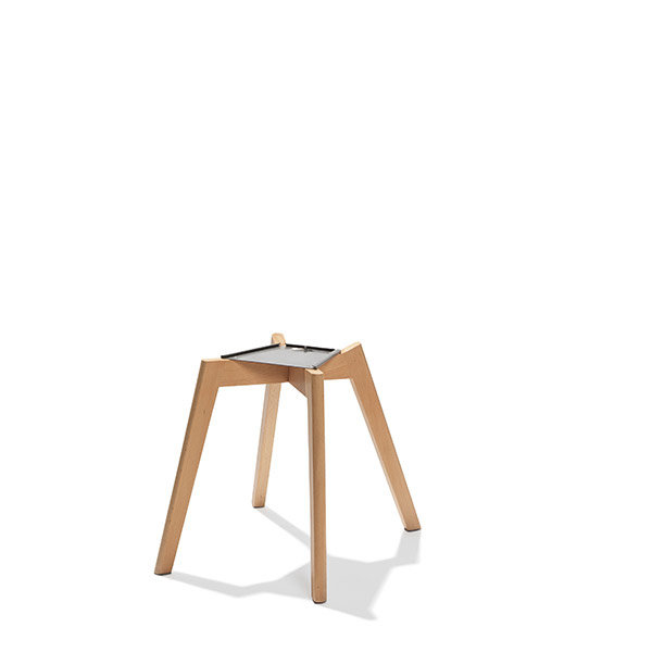 Stoel Keeve | Grijs | Hout/Kunststof | Stapelbaar | 470x530x830(h)mm