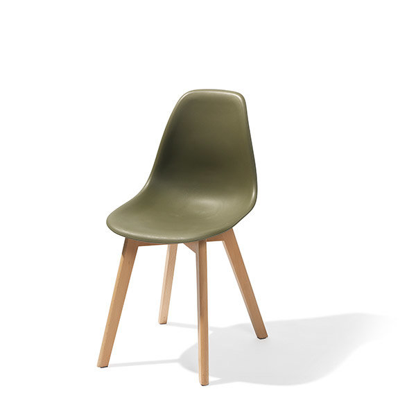 Stoel Keeve | Donkergroen | Hout/Kunststof | Stapelbaar | 470x530x830(h)mm