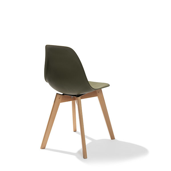 Stoel Keeve | Donkergroen | Hout/Kunststof | Stapelbaar | 470x530x830(h)mm