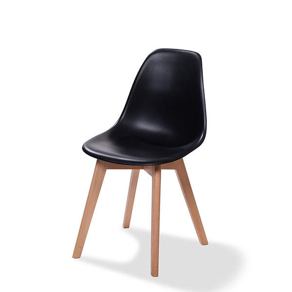 Stoel Keeve | Zwart | Hout/Kunststof | Stapelbaar | 470x530x830(h)mm