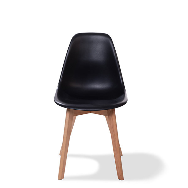 Stoel Keeve | Zwart | Hout/Kunststof | Stapelbaar | 470x530x830(h)mm