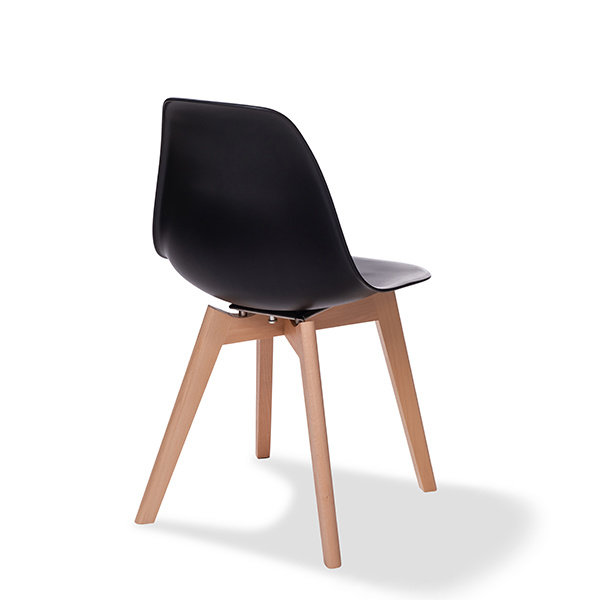 Stoel Keeve | Zwart | Hout/Kunststof | Stapelbaar | 470x530x830(h)mm