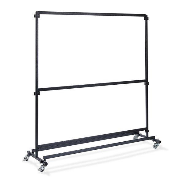 Garderobe verrijdbaar zwart zonder haakjes | 600x1920x2000(h)mm