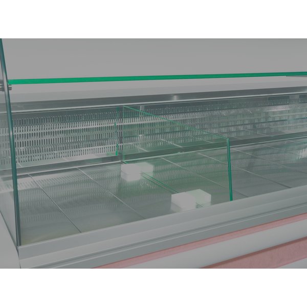 Scheiding expositie in glas (L.700 mm)