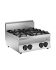 Gastro-Inox 650 HP | Gaskooktoestel | 4 Branders | 700mm | 24kW | 700x650x295(h)mm 