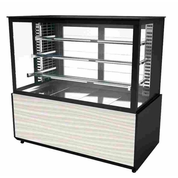 Koelvitrine | 760L | Zwart/Houtprint | +2°C/+8°C | 4 Schappen | 1500x750x1300(h)mm