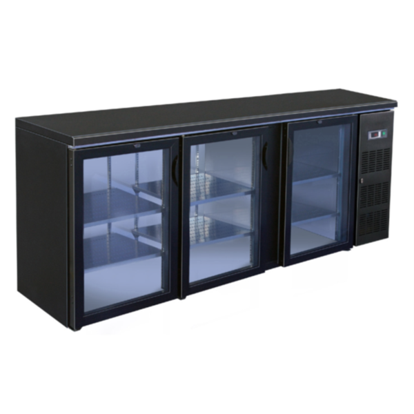 Barkoelkast | 460L | Zwart | 0°C/+4°C | Geventileerd | Compressor | 2002x513x860(h)mm
