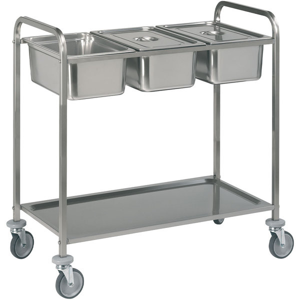 Serveerwagen | RVS | 3x GN 1/1 | 1 Niveau | 1120x620x1120(h)mm