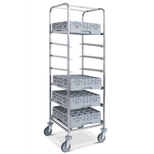 Wagen | Voor Vaatwasser | Korf 500x500mm | 7 Niveaus | 640x600x1840(h)mm