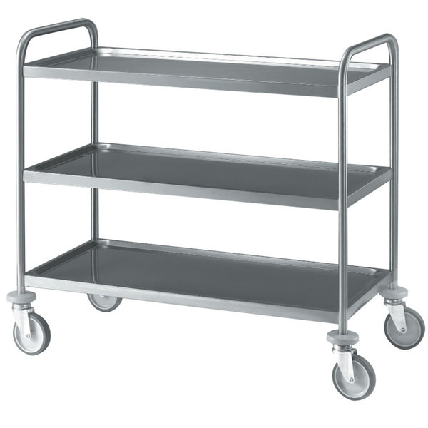 Serveerwagen | Met Wielen | RVS | 3 Niveaus | 1000x500x960(h)mm