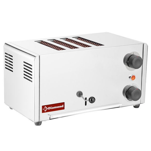 Broodrooster | Elektrisch | RVS | 4 Sneden | 430x200x240(h)mm