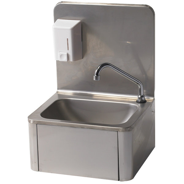 Handwasbak | RVS | Zeepverdeler 500ml | 430x340x560(h)mm