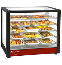 Diamond Verwarmde Uitstalraam | Geventileerd | Panoramisch | Zwart | 5 Niveaus | 1.8kW | 780x490x640(h)mm