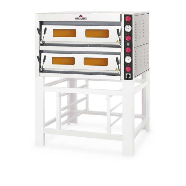 Pizzaoven | Elektrisch | INOX | 6+6 Ø33cm | 13kW | 1240x940x700(h)mm