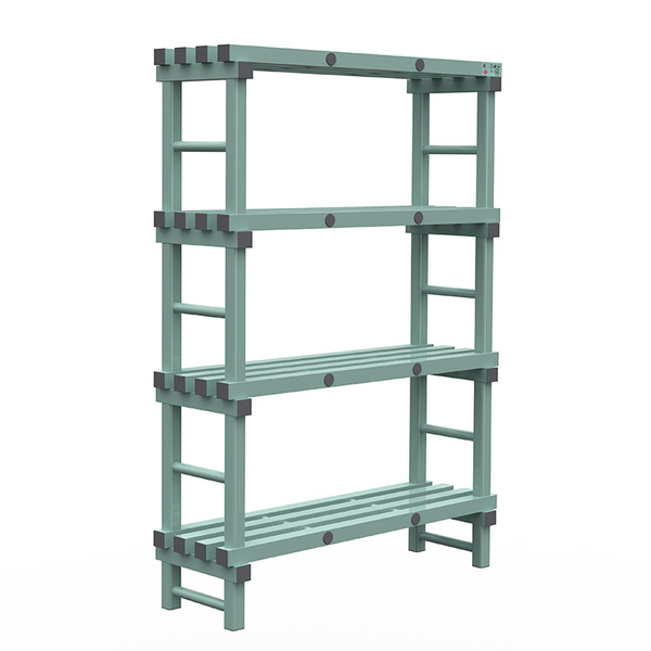 Eurostelling Kunststof | 4 schappen | 400mm diep | 1750mm hoog