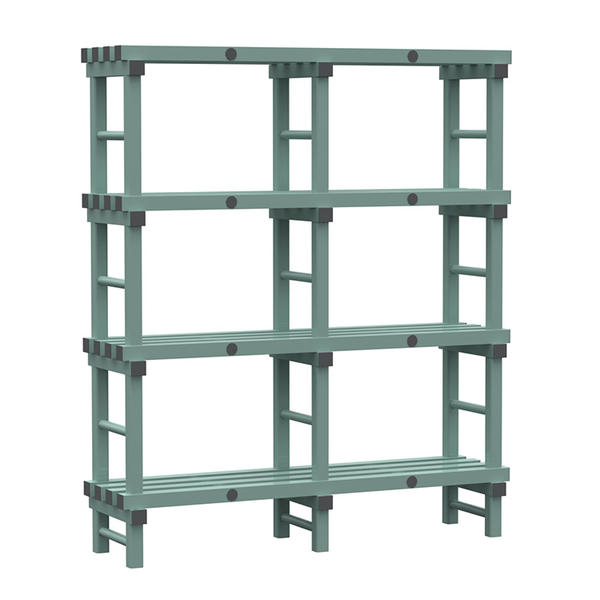Eurostelling Kunststof | 4 schappen | 400mm diep | 1750mm hoog