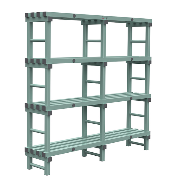 Eurostelling Kunststof | 4 schappen | 400mm diep | 1750mm hoog
