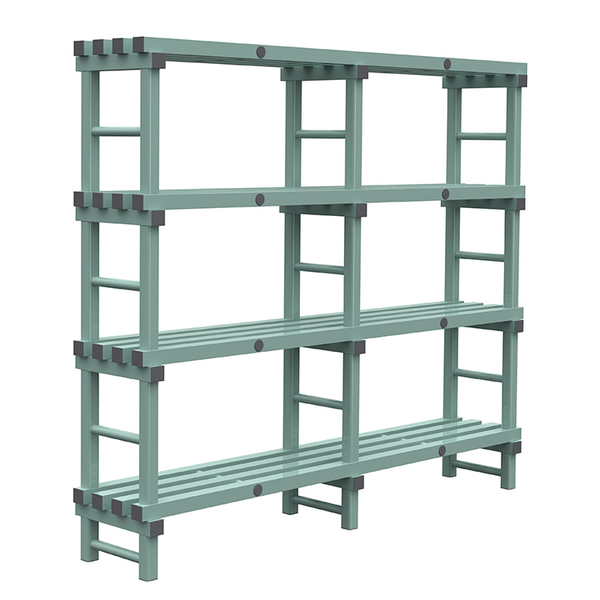 Eurostelling Kunststof | 4 schappen | 400mm diep | 1750mm hoog